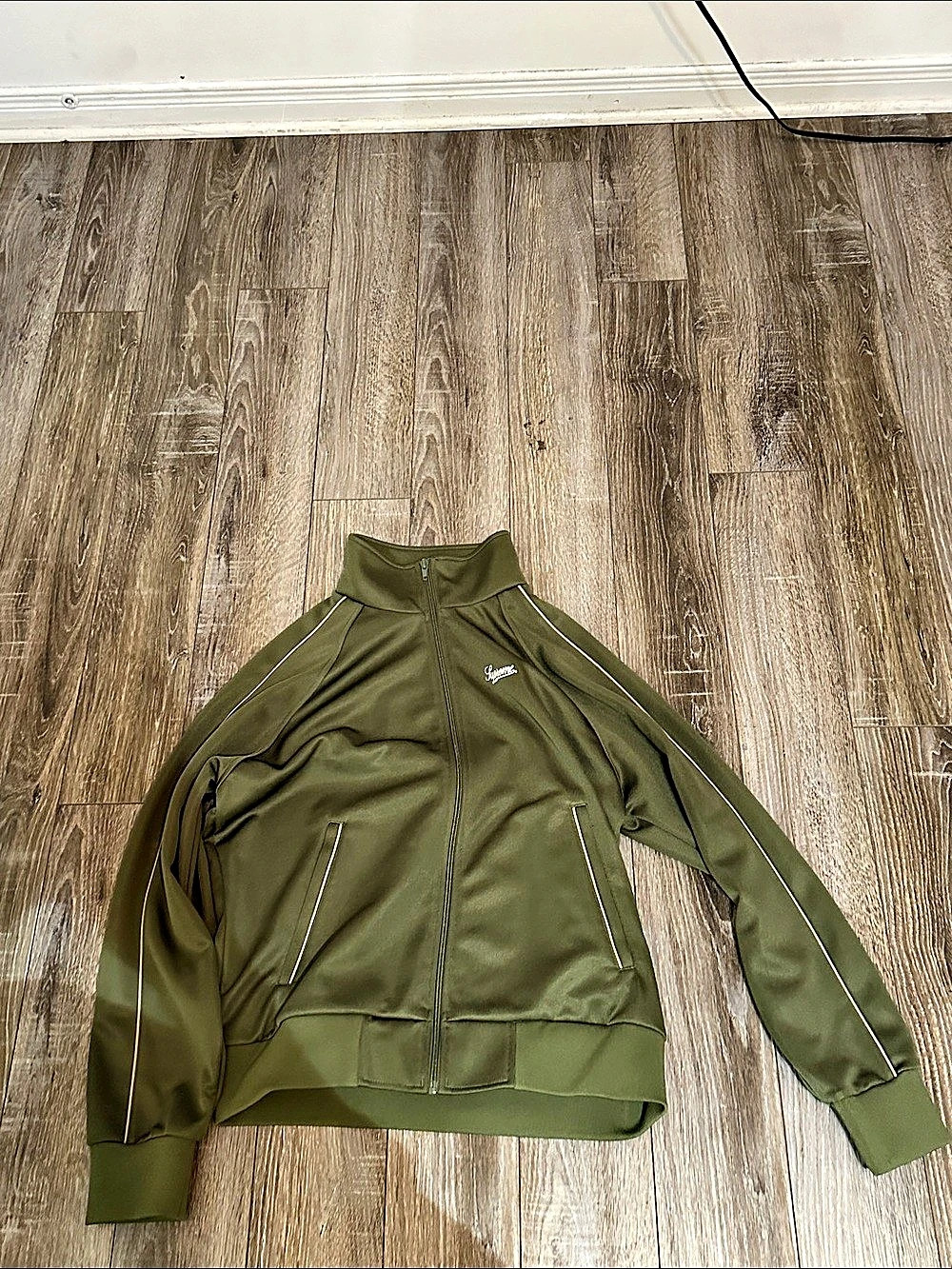 Supreme Men's Green Track Jacket Like New